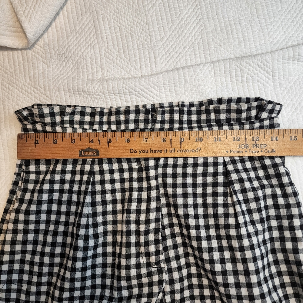 Zara checkered wide leg cropped pants - Picture 8 of 11